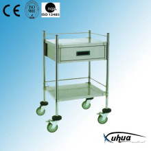 Trolley de tratamento médico hospitalar de aço inoxidável (Q-1)